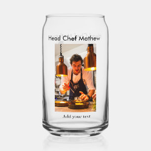 Verre Canette Chef cuisinier ajouter nom texte hommes cuisine bo