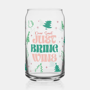 Verre Canette Cher Père Noël, Apporte juste du vin