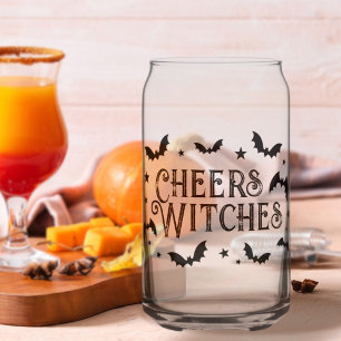 Verre Canette Chers sorciers chauves-souris et étoiles Halloween