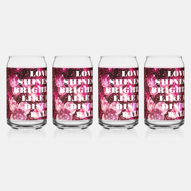 Verre Canette Chic Bold Parties scintillant rose Retro Mariage d (Dos)
