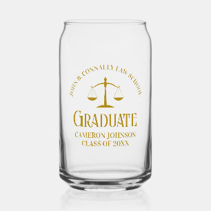 Verre Canette Chic Gold Law School Graduation Keepsaké