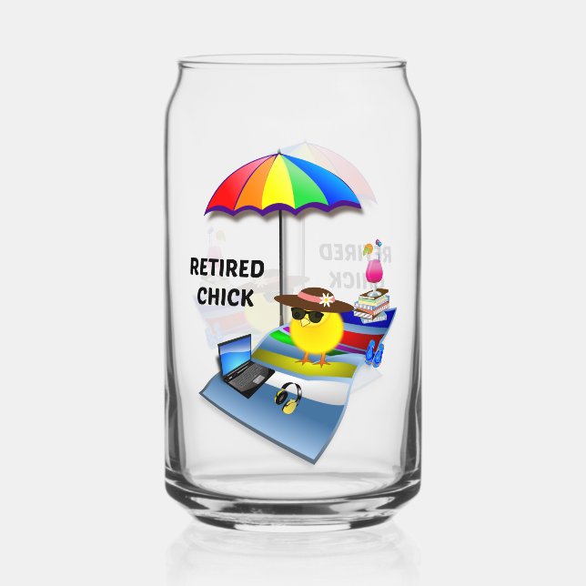 Verre Canette Chick Retraité, Toujours Si Mignonne, (Recto)