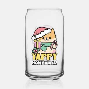 Verre Canette Chien de Noël mignon - Yappy Howlidays