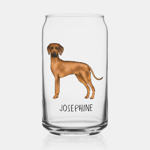 Verre Canette Chien Lion Brun Mignon Rhodesian Ridgeback Avec No