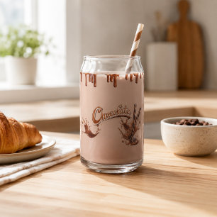 Verre Canette Chocolat Lovers Chocolat qui dégouline
