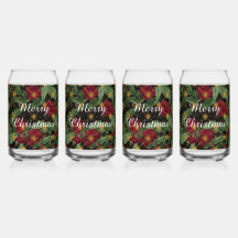 Christmas Flowers Pattern,Gold Red Green Black ,Wh
