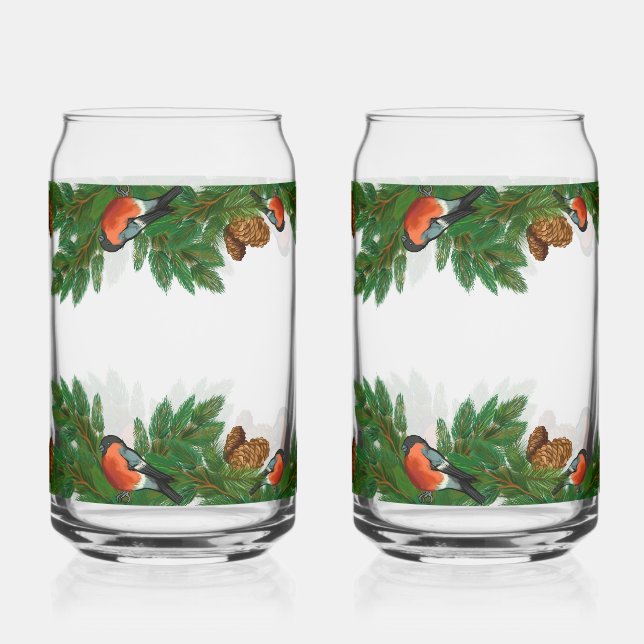 Verre Canette Christmas Garland with Pine Cones & Birds (Recto)