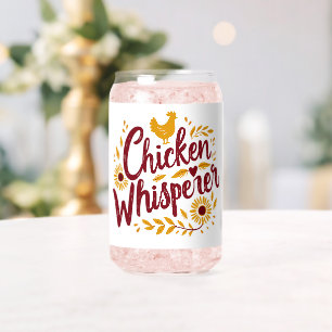 Verre Canette Chuchoteur de poulets Maison de ferme rustique Cot