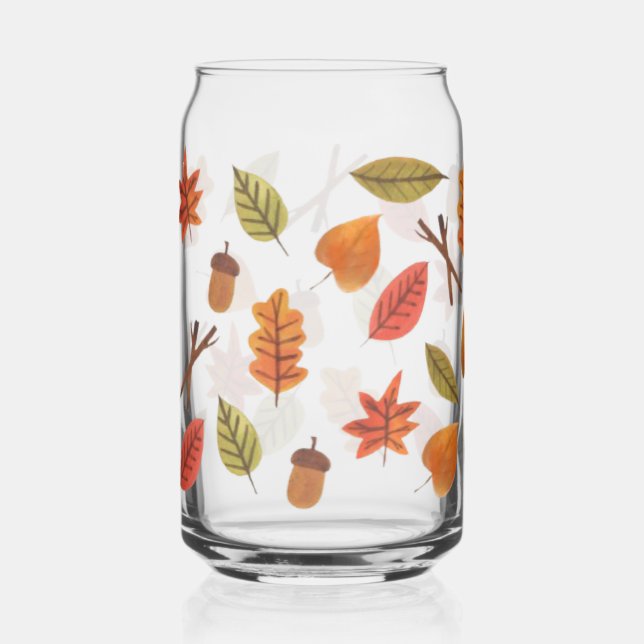 Verre Canette Chute Feuille confortable café d'automne Mug (Recto)