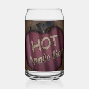 Verre Canette Cidre de pomme chaud rustique