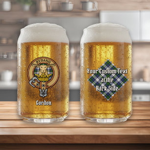 Verre Canette Cimier du clan Gordon sur tartan de cérémonie