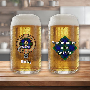 Verre Canette Cimier du clan MacKay sur tartan