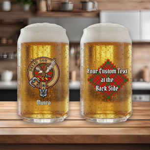 Verre Canette Cimier du clan Munro sur tartan