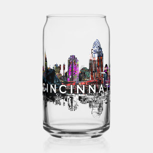 Verre Canette Cincinnati en graffiti avec monogramme