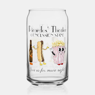 Verre Canette Cinéma Concession Stand Hotdog Popcorn