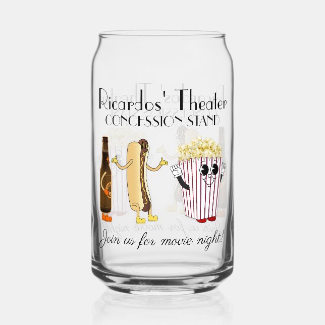 Verre Canette Cinéma Concession Stand Hotdog Popcorn (Recto)