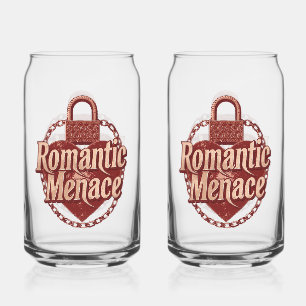 Verre Canette Citation d'amour sombre avec des chaînes et un cœu