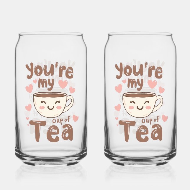 Verre Canette Citation douce pour la Saint-Valentin pour amateur (Recto)
