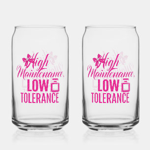 Verre Canette Citation drôle rose pour fille avec attitude