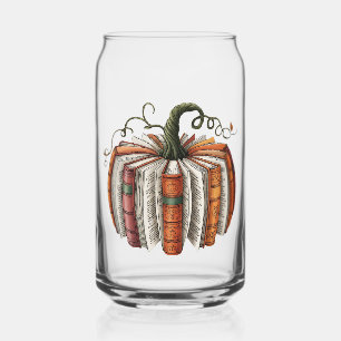 Verre Canette Citrouille d'automne livre d'amour livre d'Hallowe