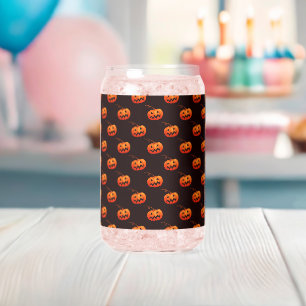 Verre Canette Citrouilles d'Halloween, Citrouilles Orange Farce 