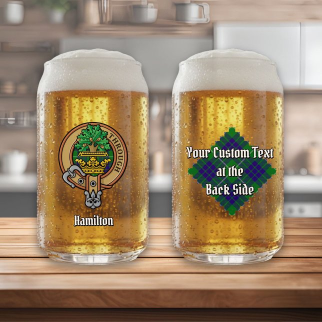 Verre Canette Clan Hamilton Crest sur la chasse Tartan (Créateur téléchargé)