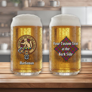 Verre Canette Clan MacGowan Crest sur Tartan