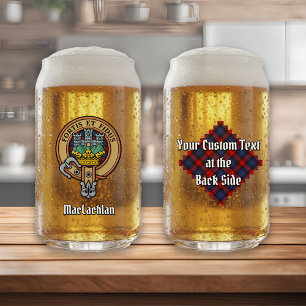 Verre Canette Clan MacLachlan Crest sur Tartan