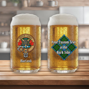 Verre Canette Clan MacLeod Crest sur la chasse Tartan