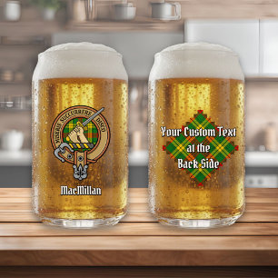 Verre Canette Clan MacMillan Crest sur Tartan