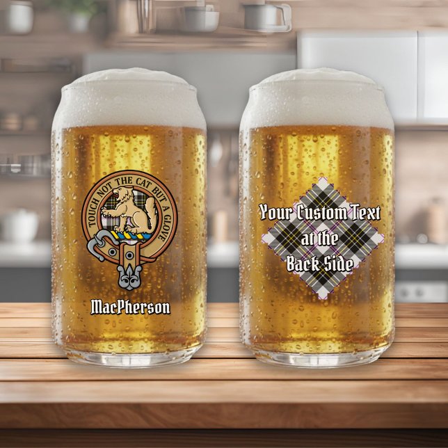 Verre Canette Clan MacPherson Crest sur le tatan de robe (Créateur téléchargé)
