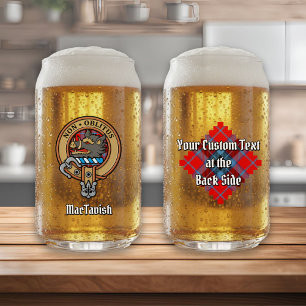 Verre Canette Clan MacTavish Crest sur Tartan
