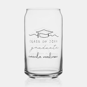 Verre Canette Classe de graduation en typographie moderne de