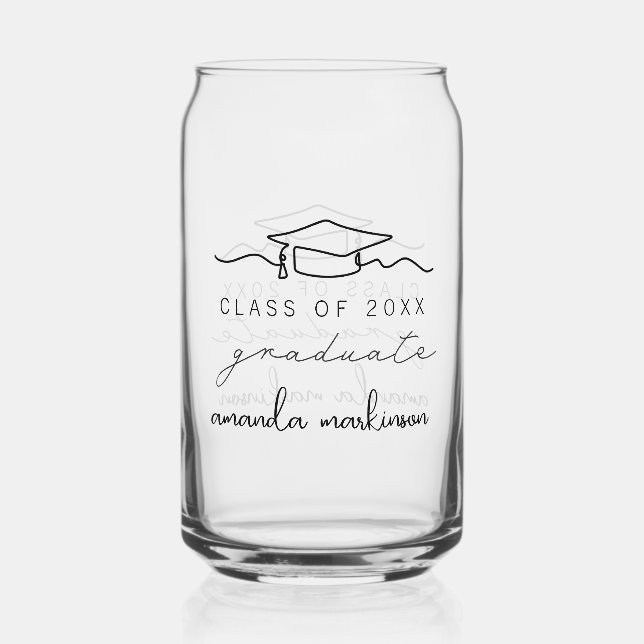 Verre Canette Classe de graduation en typographie moderne de (Recto)