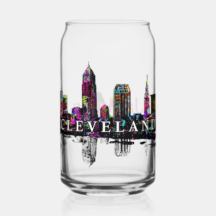 Verre Canette Cleveland en graffiti avec monogramme