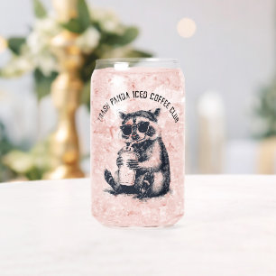 Verre Canette Club de café glacé Trash Panda Raccoon drôle