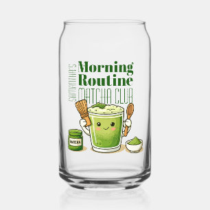 Verre Canette Club de Matcha de Routine Matinale Personnalisé