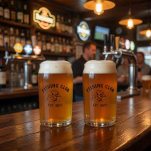 Verre Canette Club de pêche personnalisé
