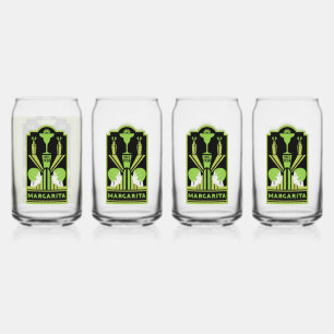 Verre Canette Cocktail Margarita Art Déco