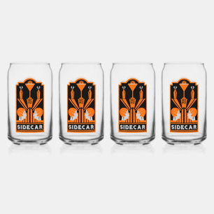 Verre Canette Cocktail Sidecar Art Déco