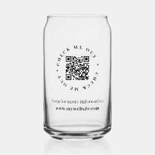 Verre Canette Code QR Lunettes de boisson professionnelles