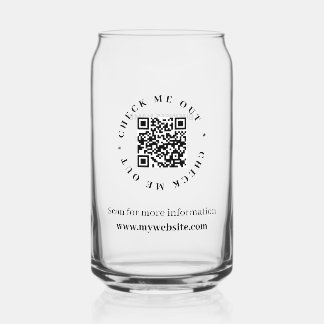 Verre Canette Code QR Lunettes de boisson professionnelles