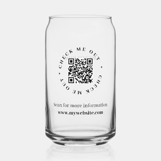 Verre Canette Code QR Lunettes de boisson professionnelles (Recto)
