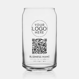 Verre Canette Code QR simple logo d'entreprise pour les événemen