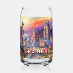 Verre Canette Coloré Cincinnati Skyline