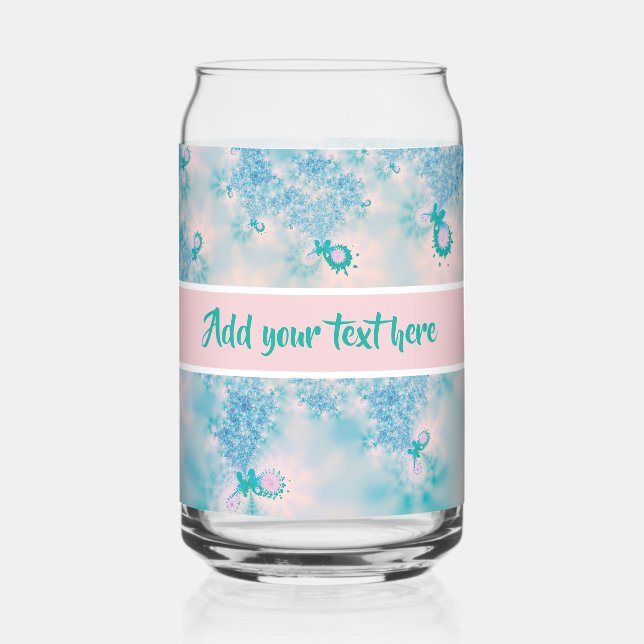 Verre Canette Conception Abstraite de Méditation Bleue Calme Per (Gauche)
