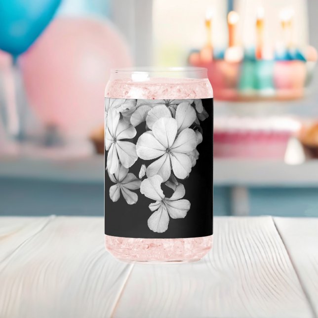 Verre Canette Conception de carte postale noir et blanc (Insitu (Baby Shower))