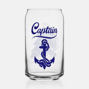 Verre Canette Conception nautique d'ancre de voilier capitaine
