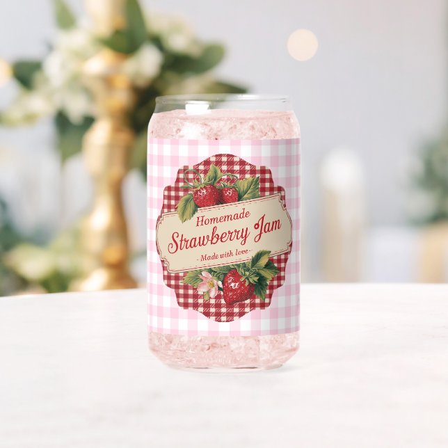 Verre Canette Confiture aux fraises (Insitu (Mariage))