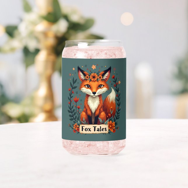 Verre Canette Contes de Renard Boho Faune Animale (Insitu (Mariage))
